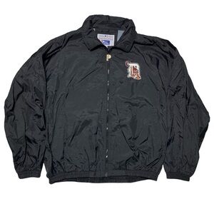 90’s Detroit Tigers Pro Player Vintage Black Zip Up Patch Jacket MLB XL